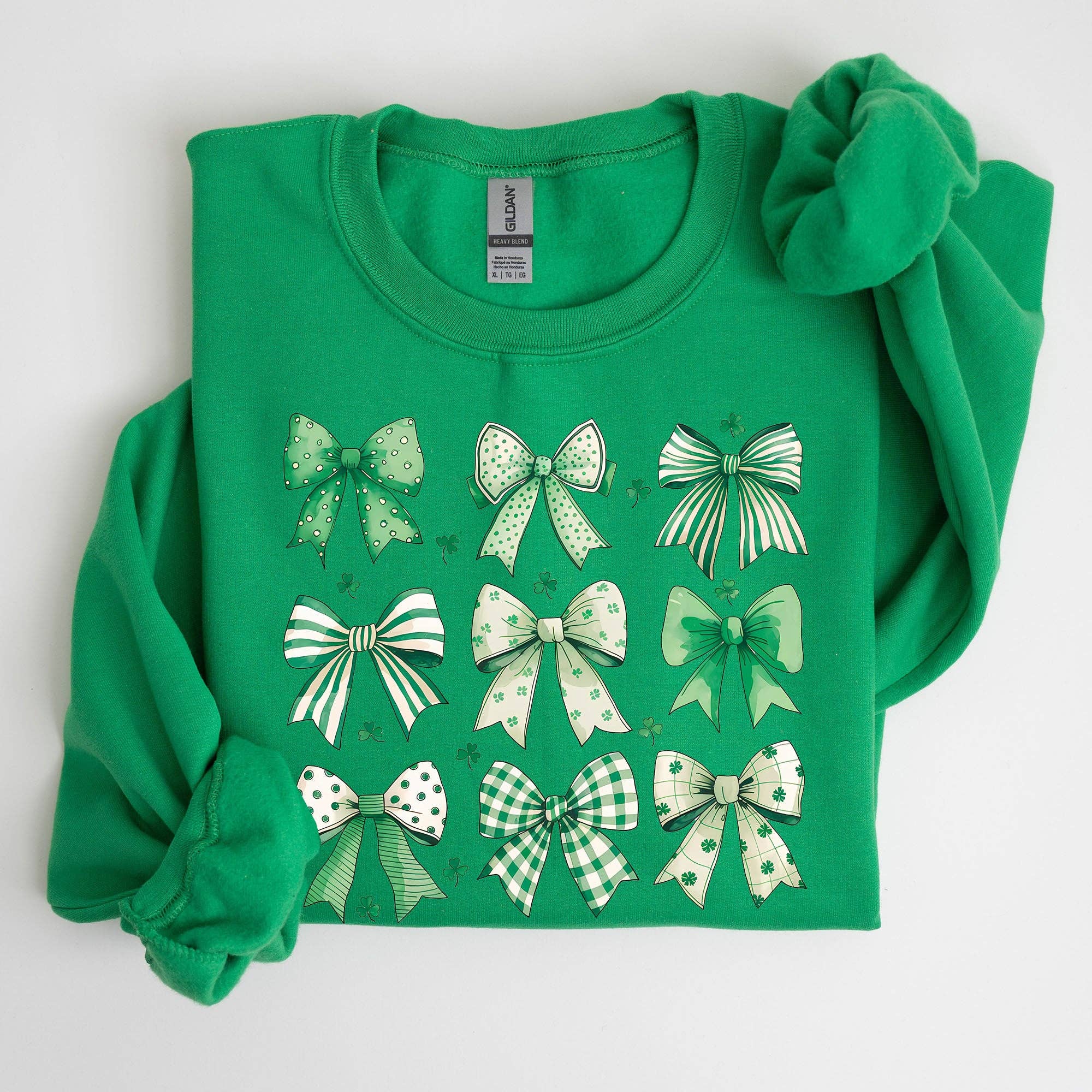 St. Paddy's Day Coquette Shamrock St Patrick's Sweatshirt
