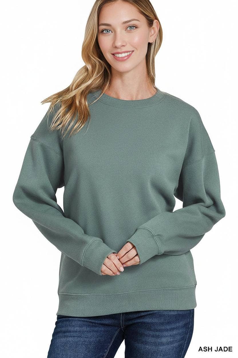 .Fleece Round Neck Sweatshirts