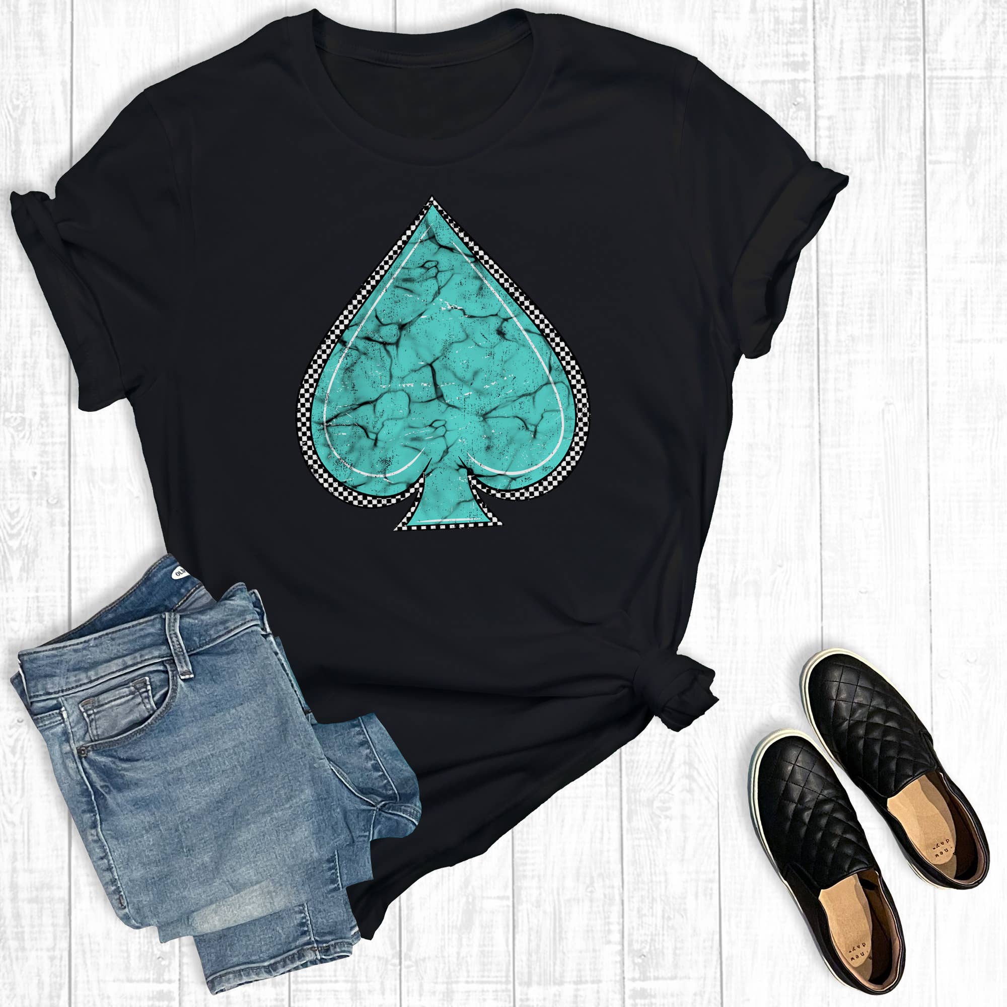 Western Turquoise Spade Graphic Tee