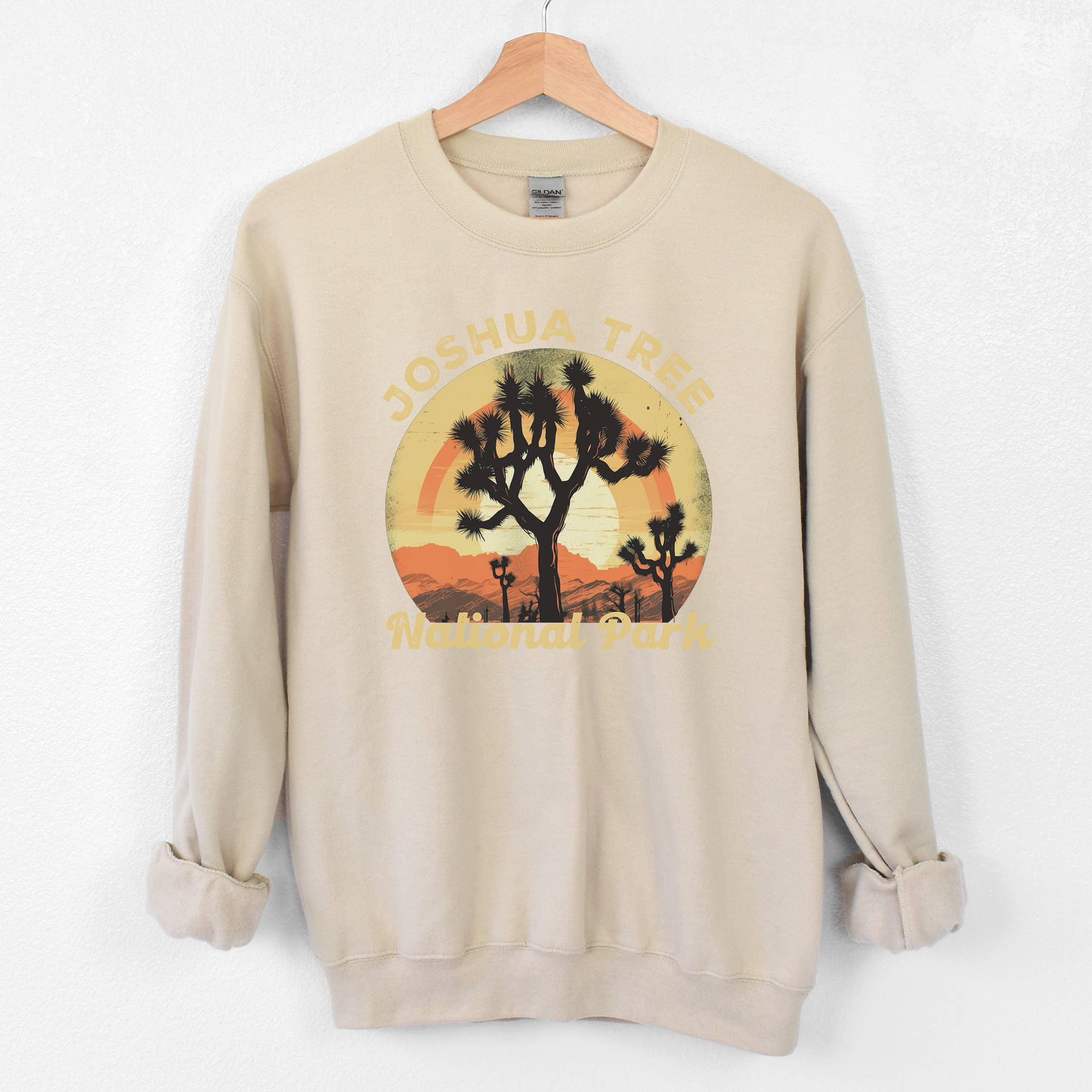 Joshua Tree Sand Crewneck | National Park  | Sizes S-2XL (Co