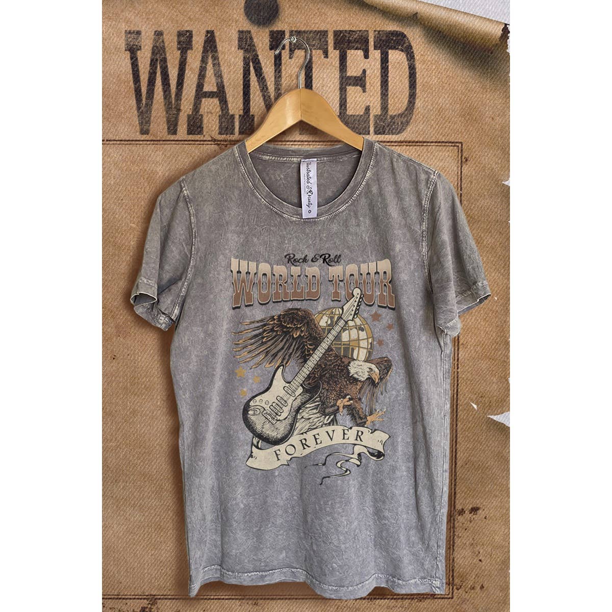 World Tour  Mineral Wash Vintage Graphic  Tee