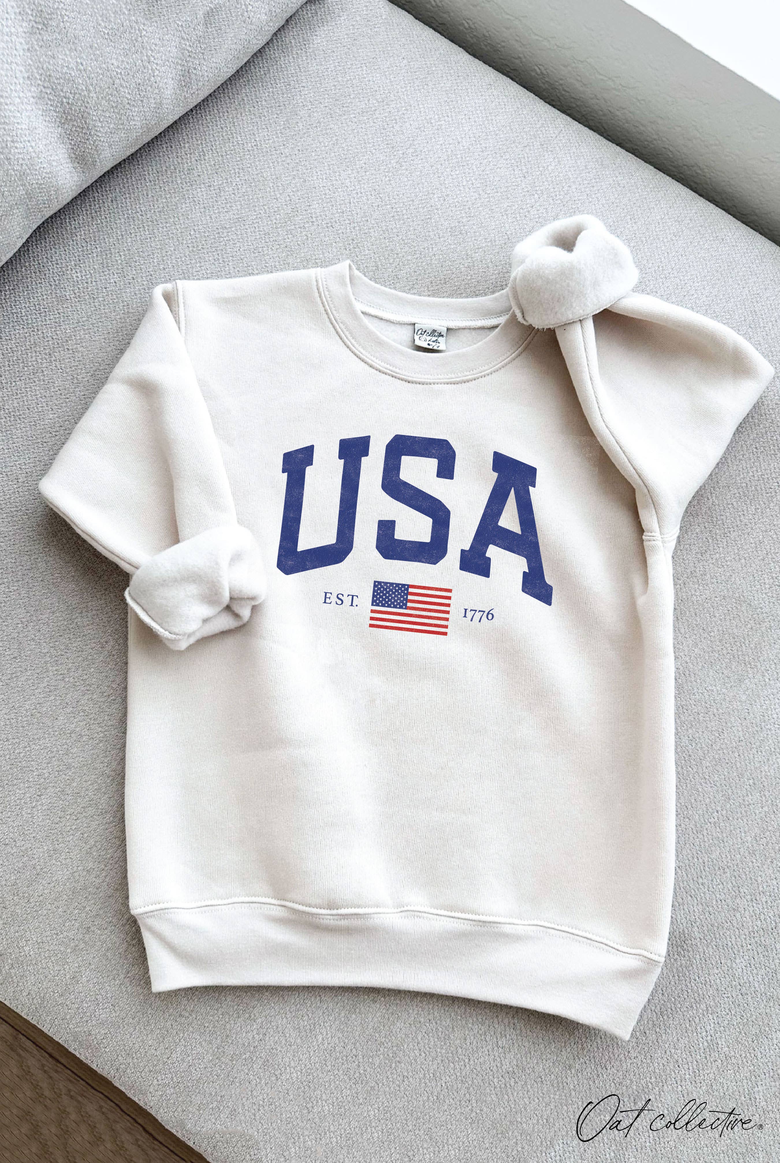 USA Est 1776 Unisex Youth Graphic Sweatshirt
