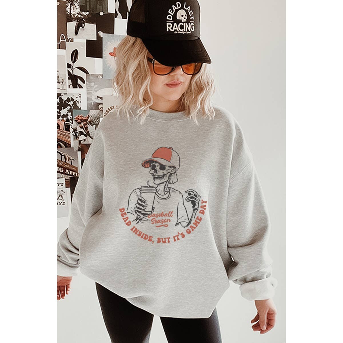 Baseball Season Western Vintage Graphic  Sweatshirts