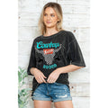 Cowboy Rodeo - Oversize Mineral Wash T