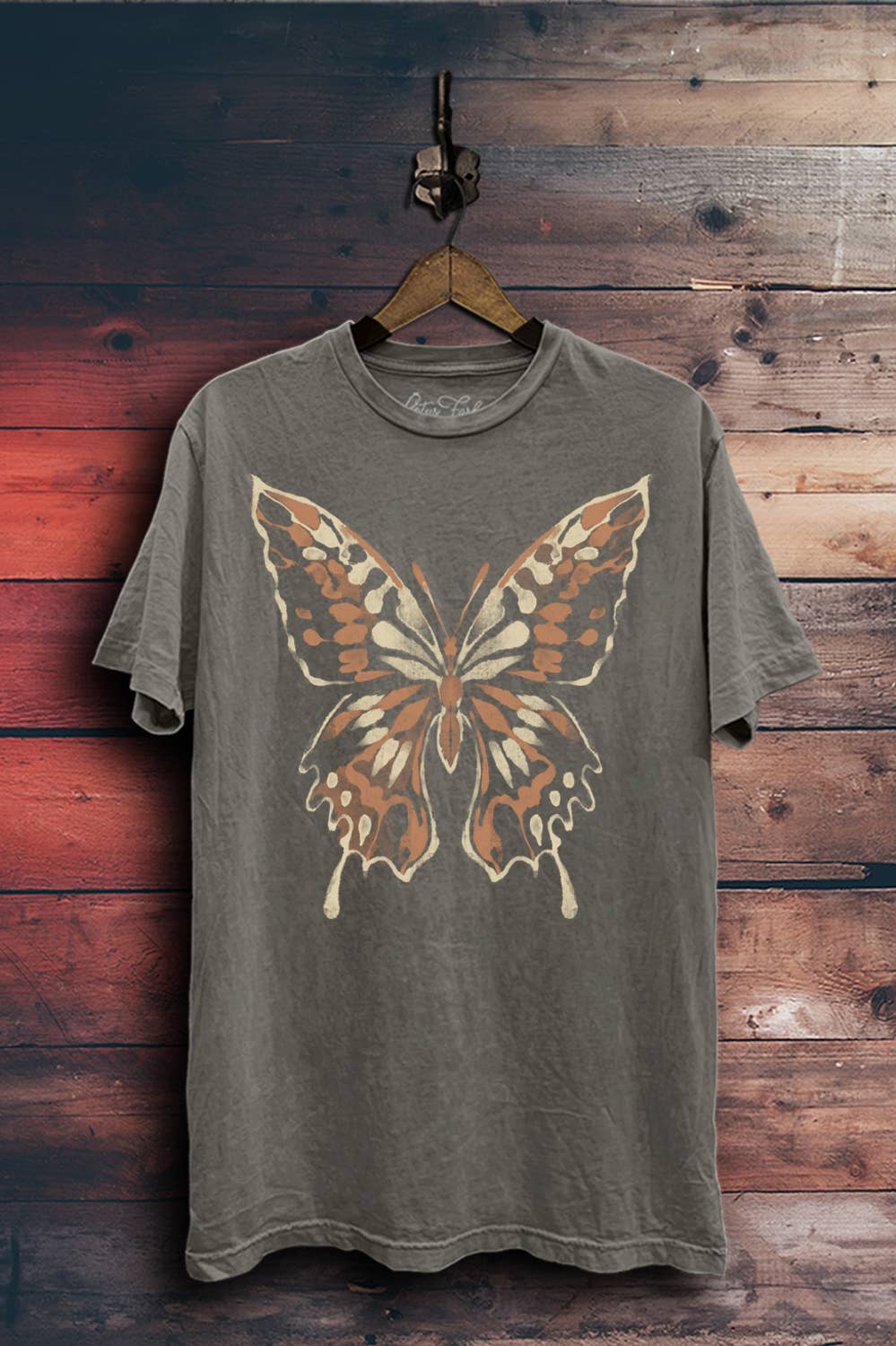 Abstract Butterfly Graphic Top