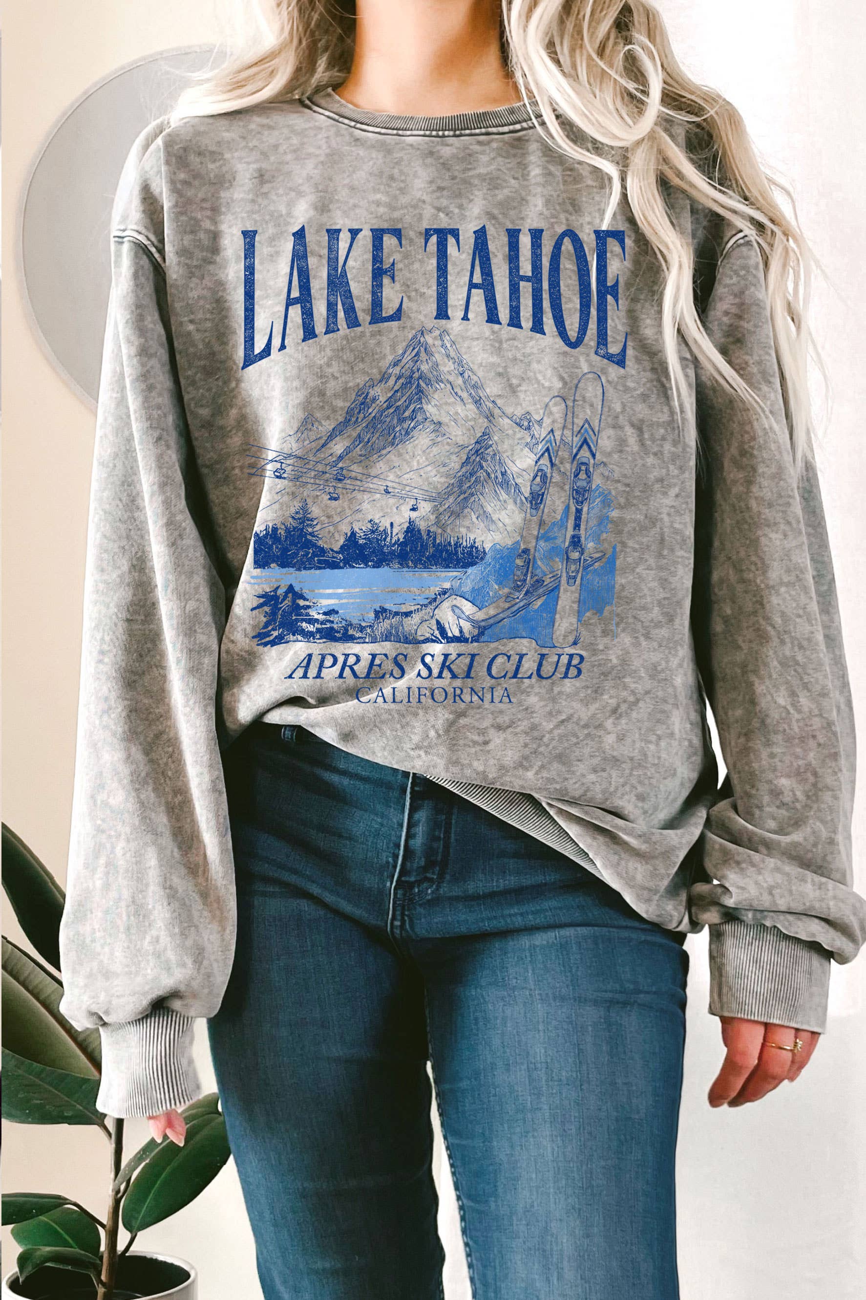 Lake Tahoe Apres Ski Mineral Graphic Terry Sweatshirts