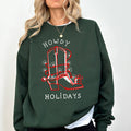 Howdy Holidays, Christmas, Cowboy Boot, Country Sweatshirt