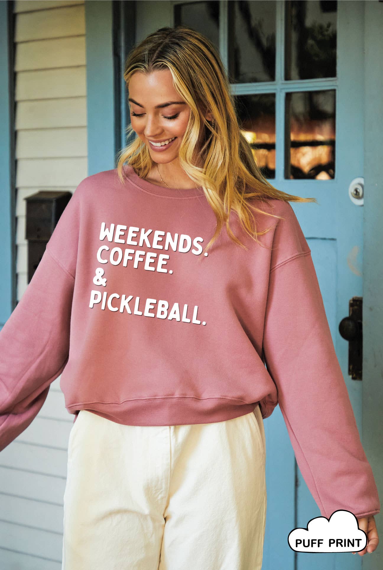 Weekends Coffee and Pickleball Graphic Sweatshirt