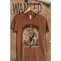 Long Live Cow Girl Wash Vintage Graphic  Tee