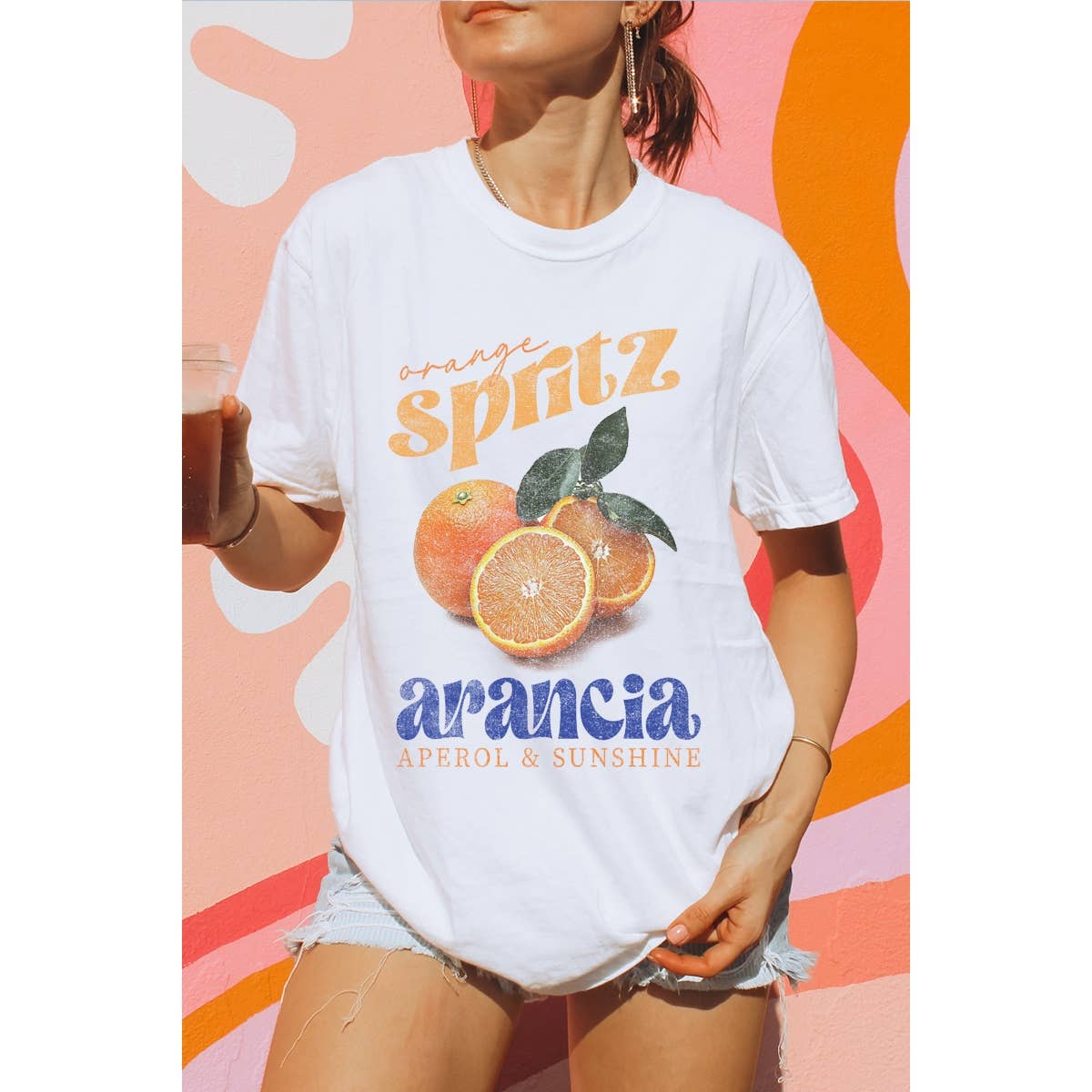 Orange Spritz Vintage Graphic Oversized Tee