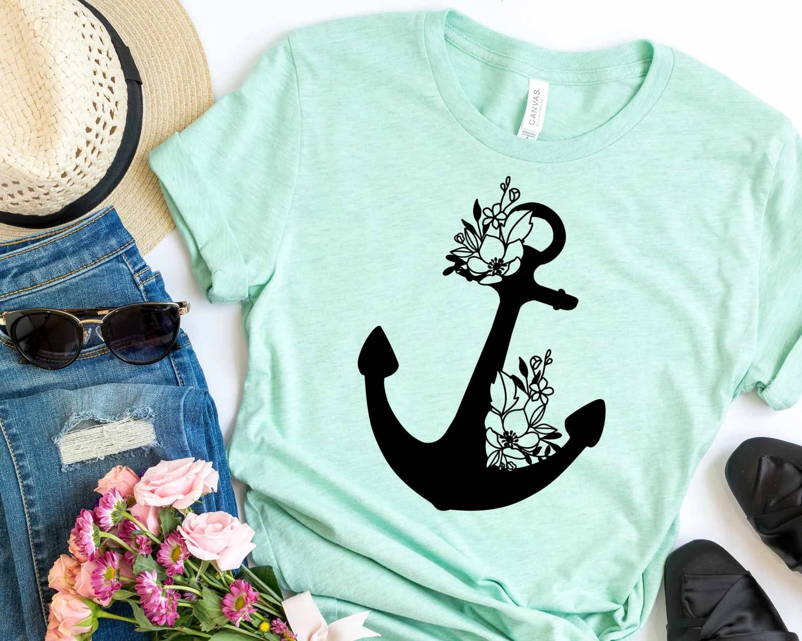 Floral Anchor T-Shirt