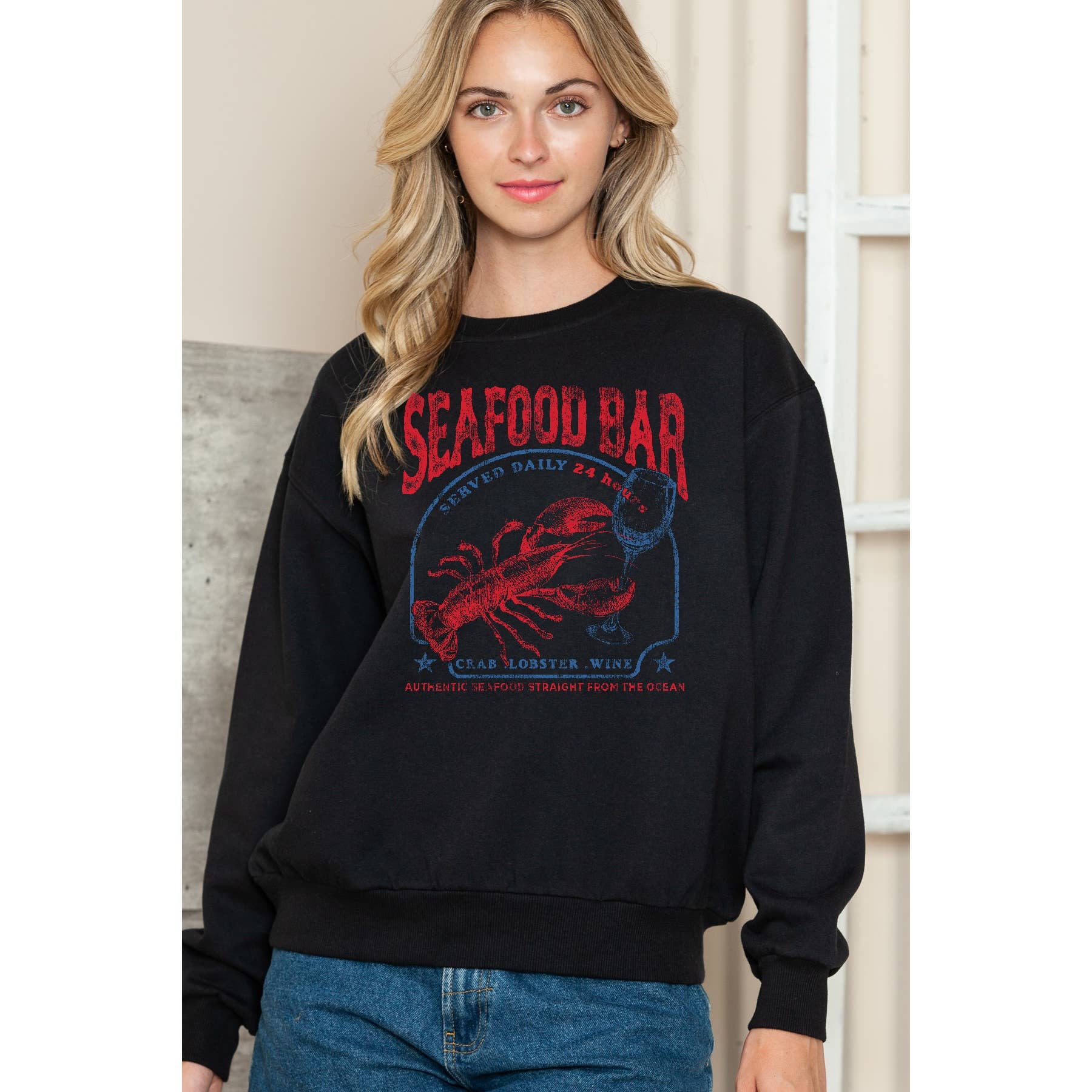 Seafood Bar Crewneck Sweater