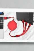 , 1111 Retractable 3 in 1 Universal Fast Charging Cable SI-28895