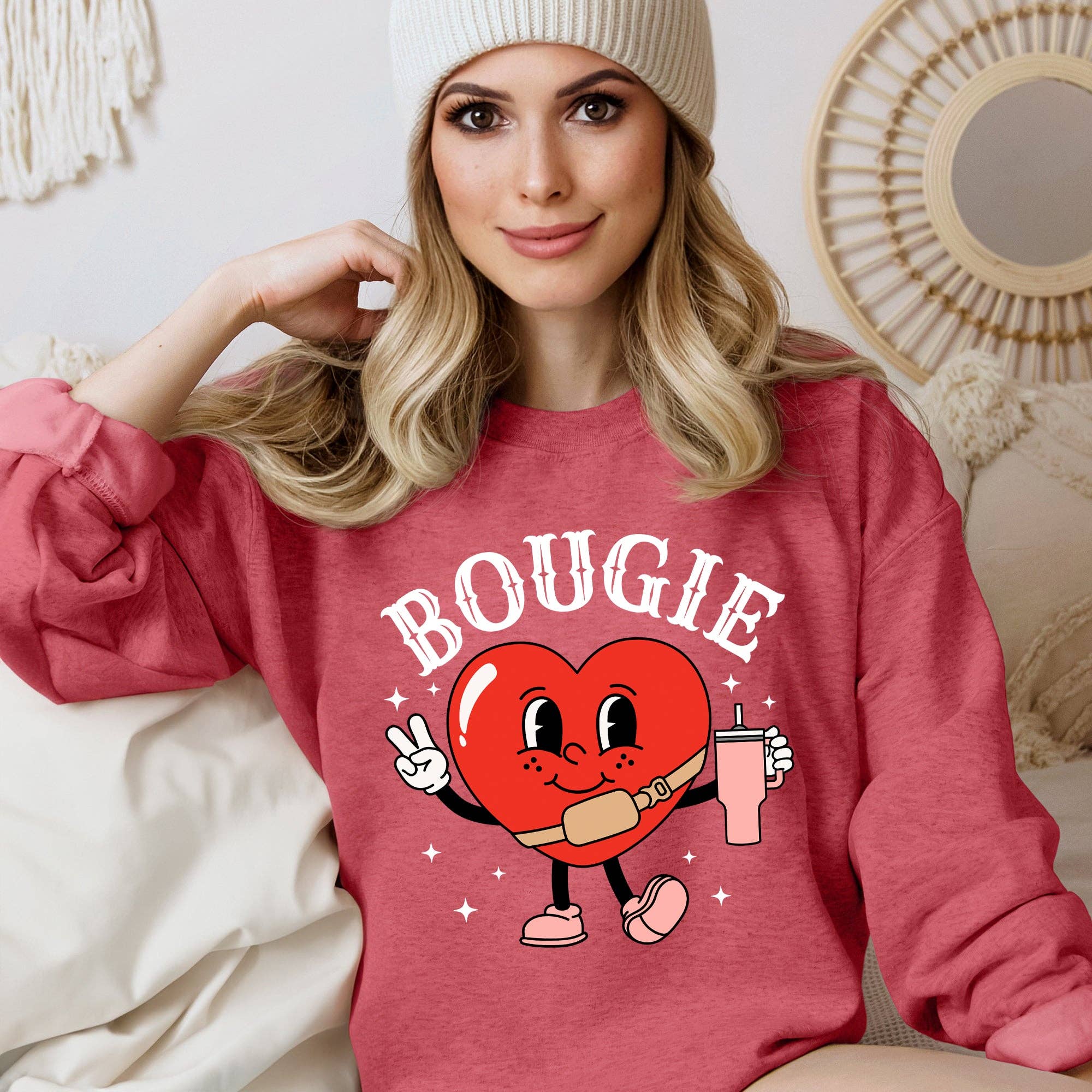 Bougie Heart, Boujee, Sweatshirt, Valentine's Day