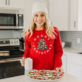 Merry Christmas Tree Leopard Crewneck Sweatshirt | Christmas