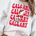 Retro Calgary Flames Hockey Fan  Sweatshirt 1980s Ice