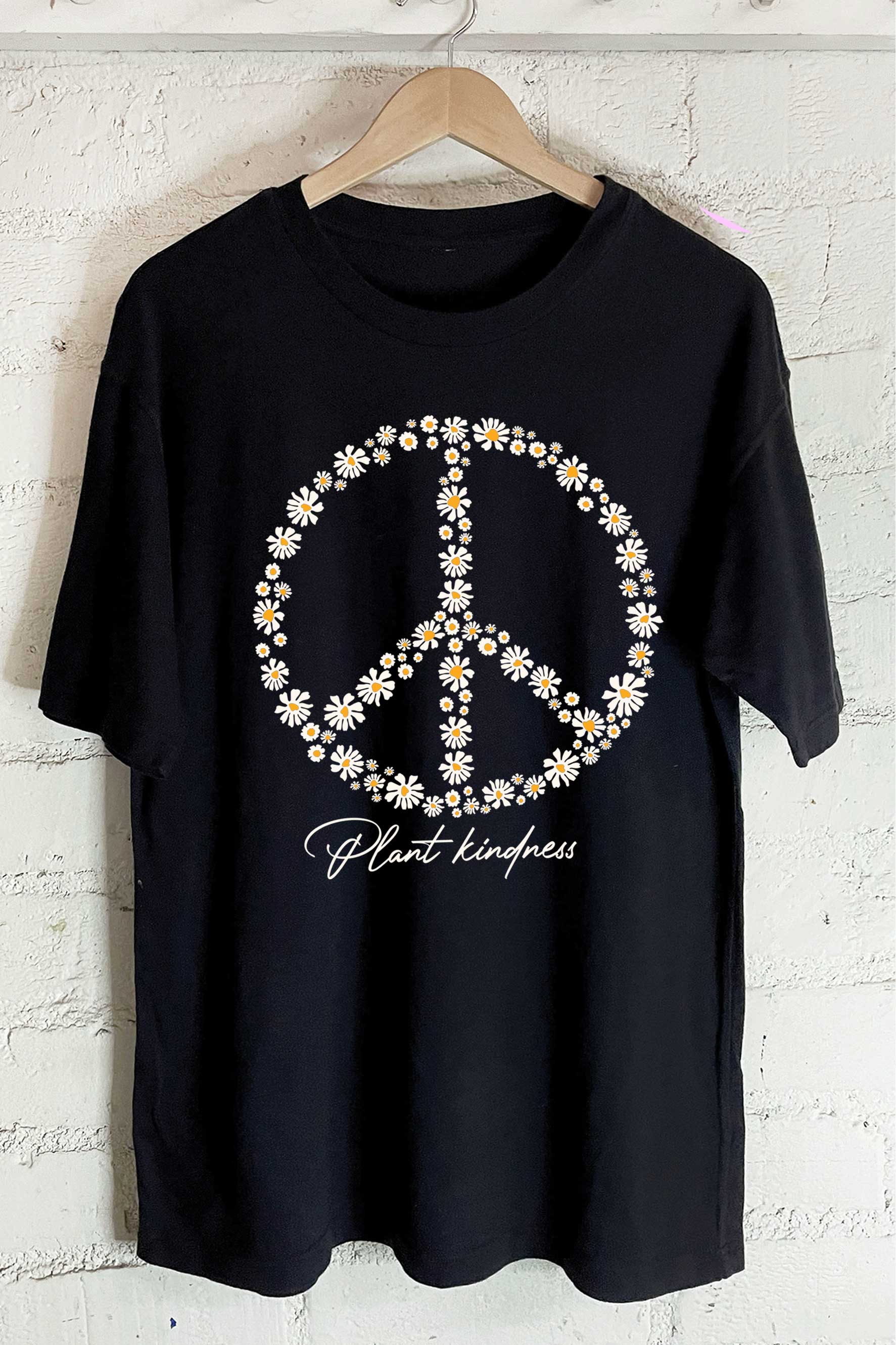 Peace Flower Oversize Graphic Tshirts