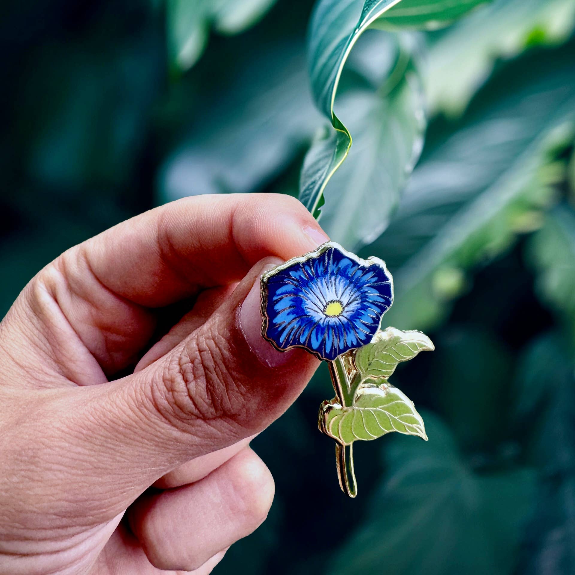 Morning Glory Flower Enamel Pin | September Birth Flower
