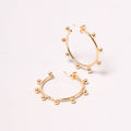 14K Gold-Dipped Studded Post Earring