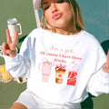 I’M Just A Girl Preppy Graphic Sweatshirt