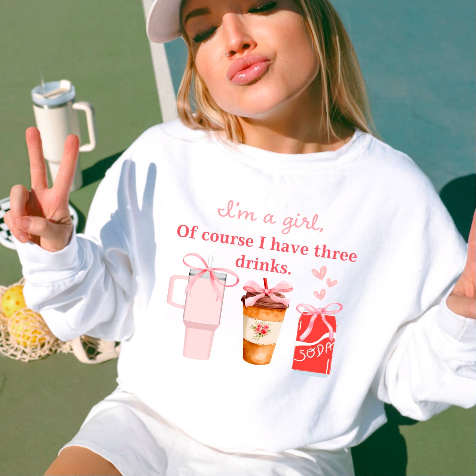 I’M Just A Girl Preppy Graphic Sweatshirt