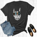 Western Halloween Turquoise Rock and Roll Graphic Tee