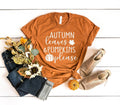 Autumn Leaves and Pumpkins Please T-Shirt