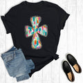 Faith Colorful Doodle Cross Graphic Tee