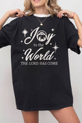 Joy To the World Puff Oversize Graphic Tshirts