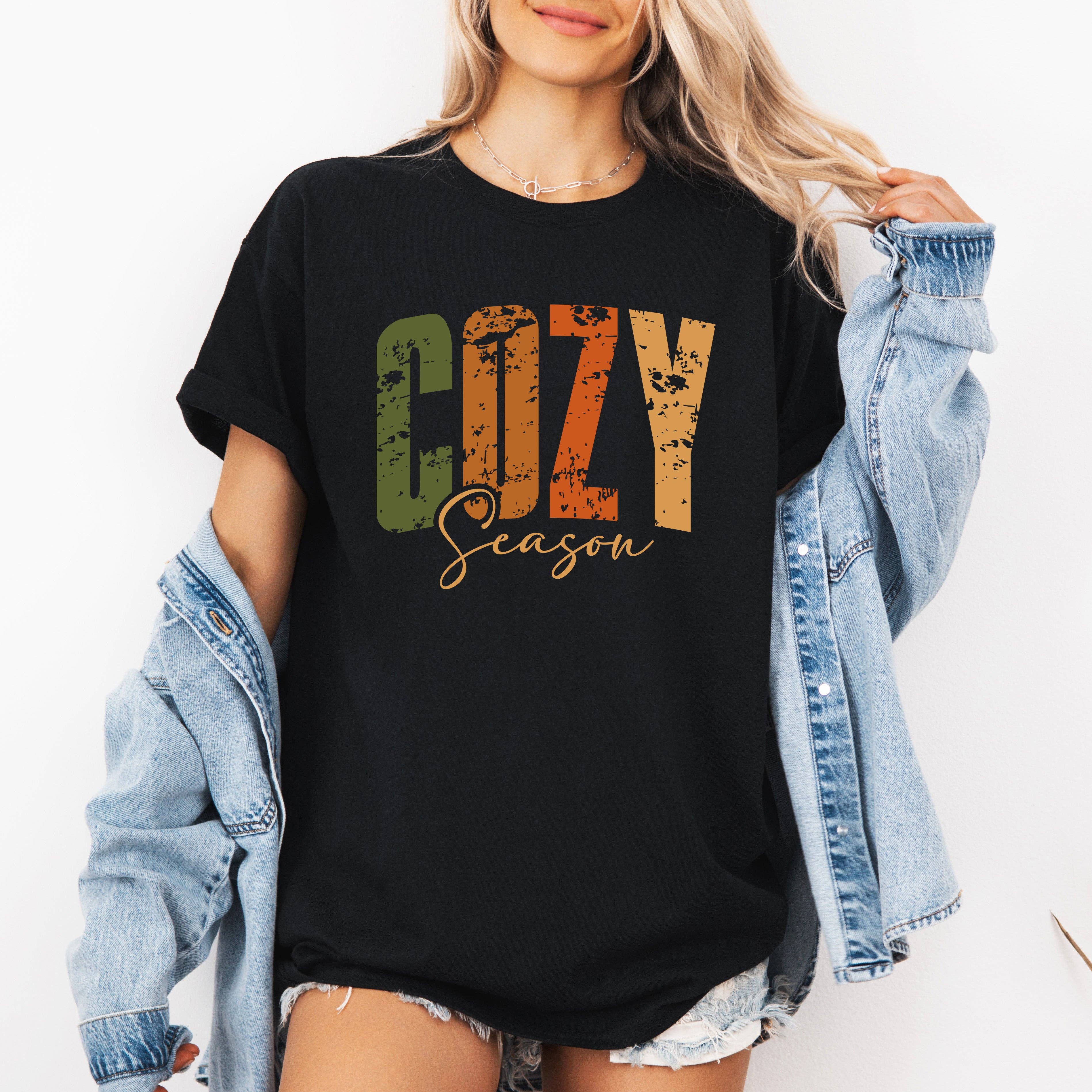 Cozy Season, Fall Vibes, Retro Varsity Autumn Pumpkin Tshirt
