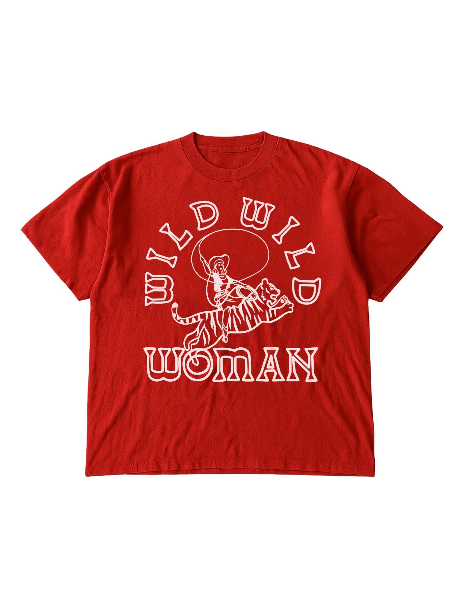 Wild Wild Woman Feminist Graphic Tee - Red