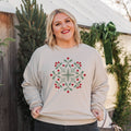 Holly Snowflake Crewneck Sweatshirt | Christmas Sweatshirt