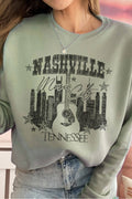 Nashville Music City Graphic Brushed Sweatshirts