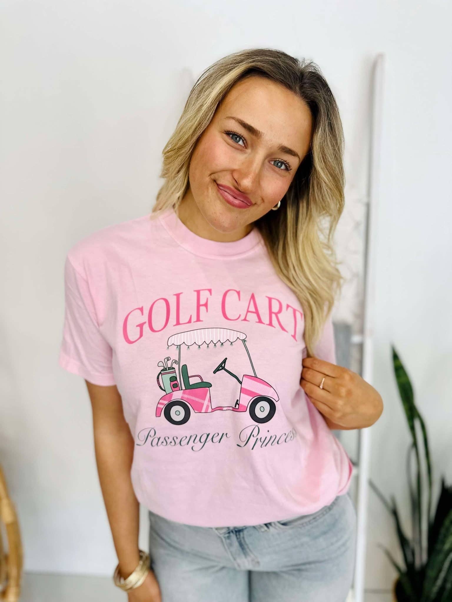 Golf Cart Passenger Princess Dtf Tee