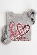 Western Love-Hand Drgraphic Mineral Brushed Sweatshirt