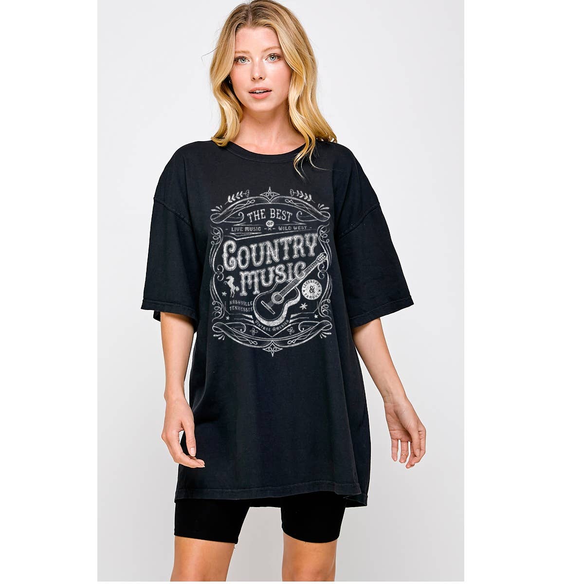 Country Music Vintage Graphic  Oversized Tee