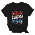 Trump 24 Flower Power Black Shirt - Womens Tee