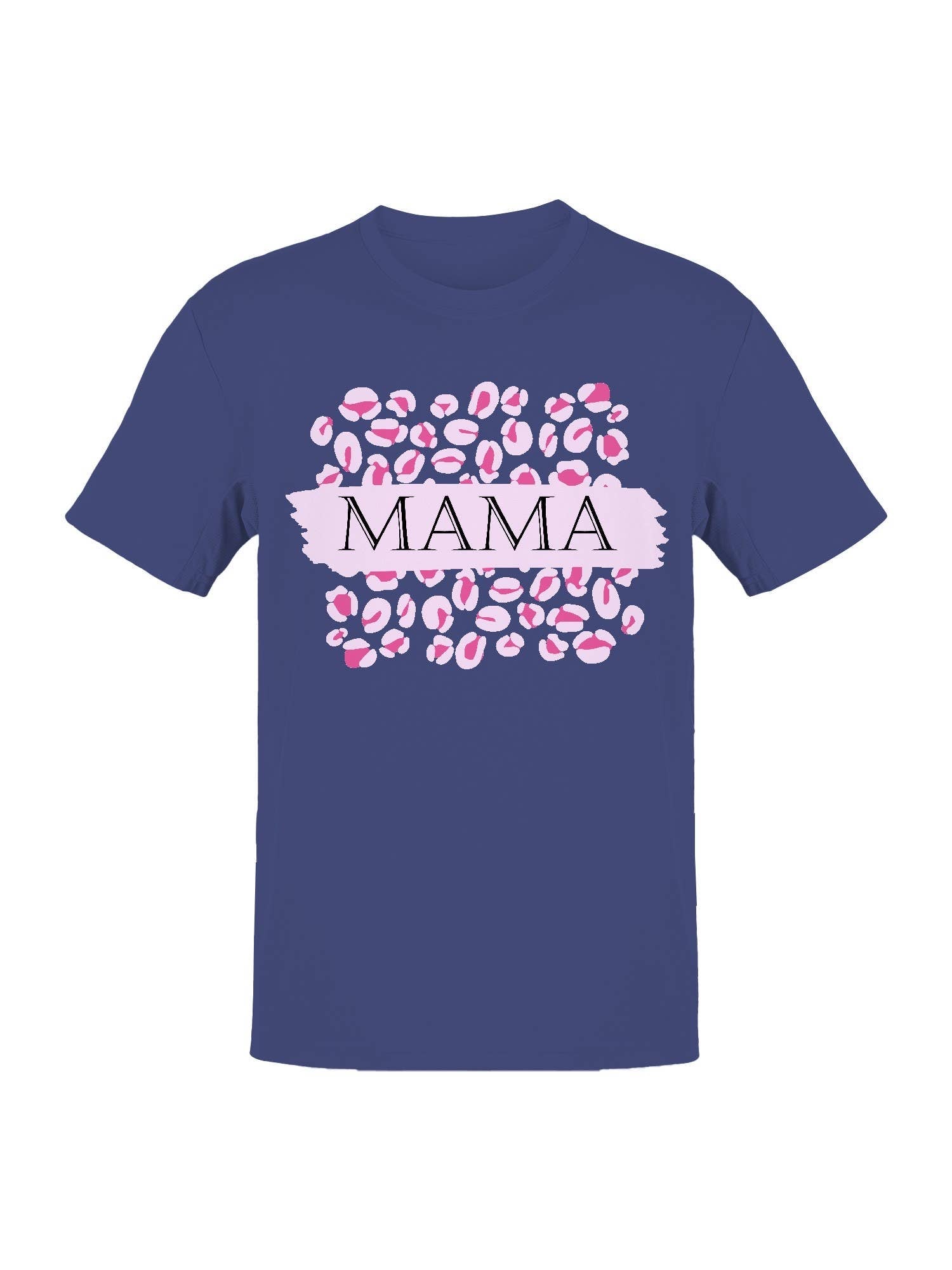 Pink Leopard Print Mama Design Women's T-Shirt