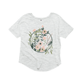 Floral Hoop Flowy Graphic Tee - Vintage White - 24pk