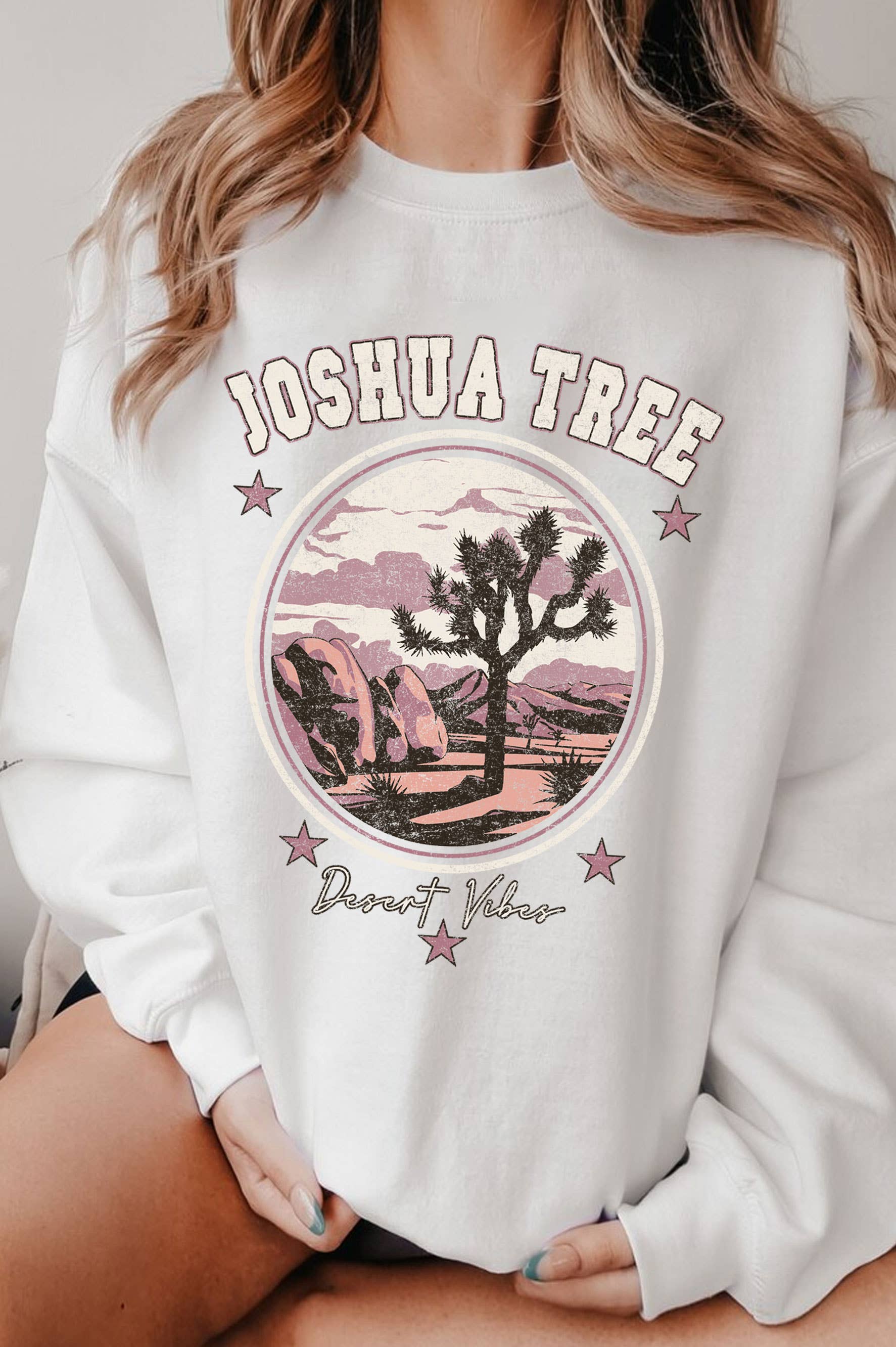 Joshua Tree-Desert Vibes Graphic Brushed Sweatshirts