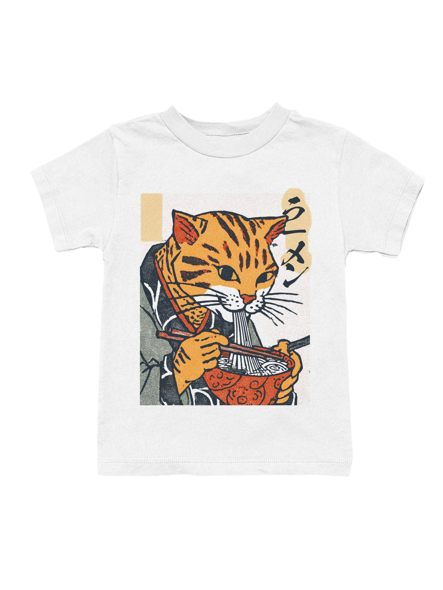 Ramen-Loving Cat in Ukiyo-E Style Youth's T-Shirt