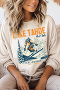 Lake Tahoe Ski Club Graphic Brushed Sweatshirts