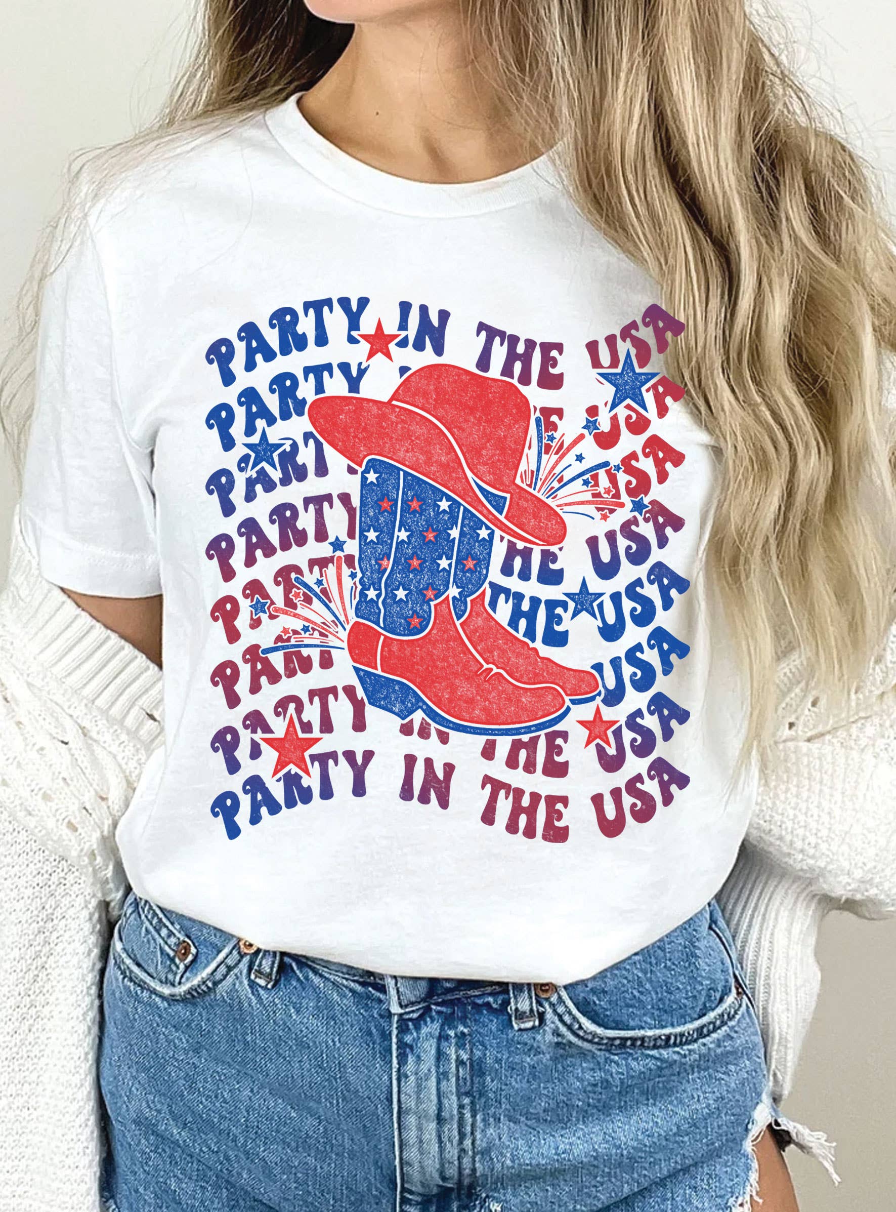 Party in the USA Boots Graphic Tshirts