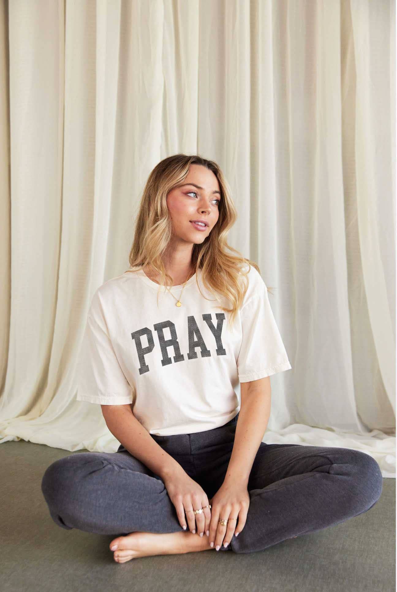 Pray Mineral Washed Graphic Top