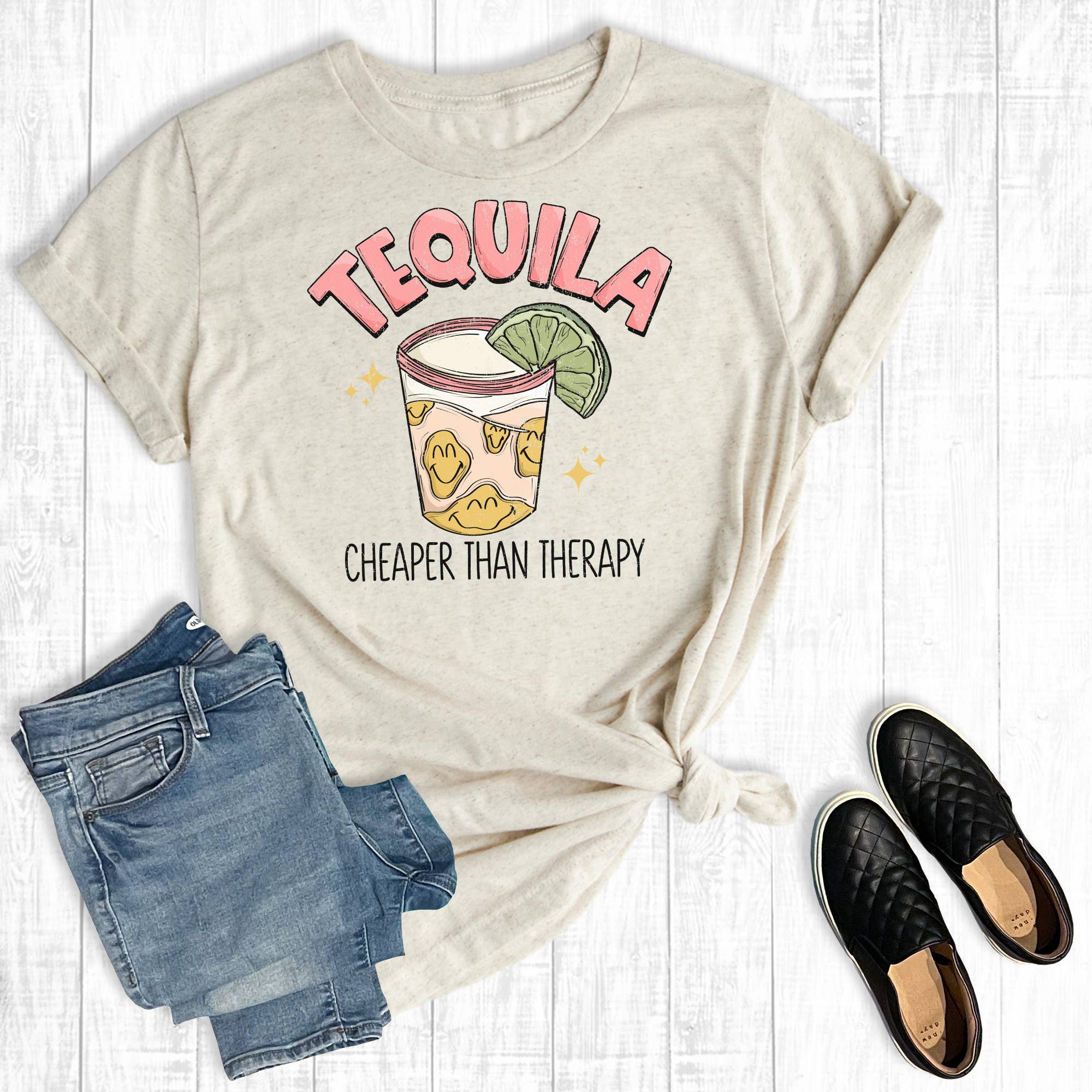 Tequila Cheaper Than Therapy Graphic Tee