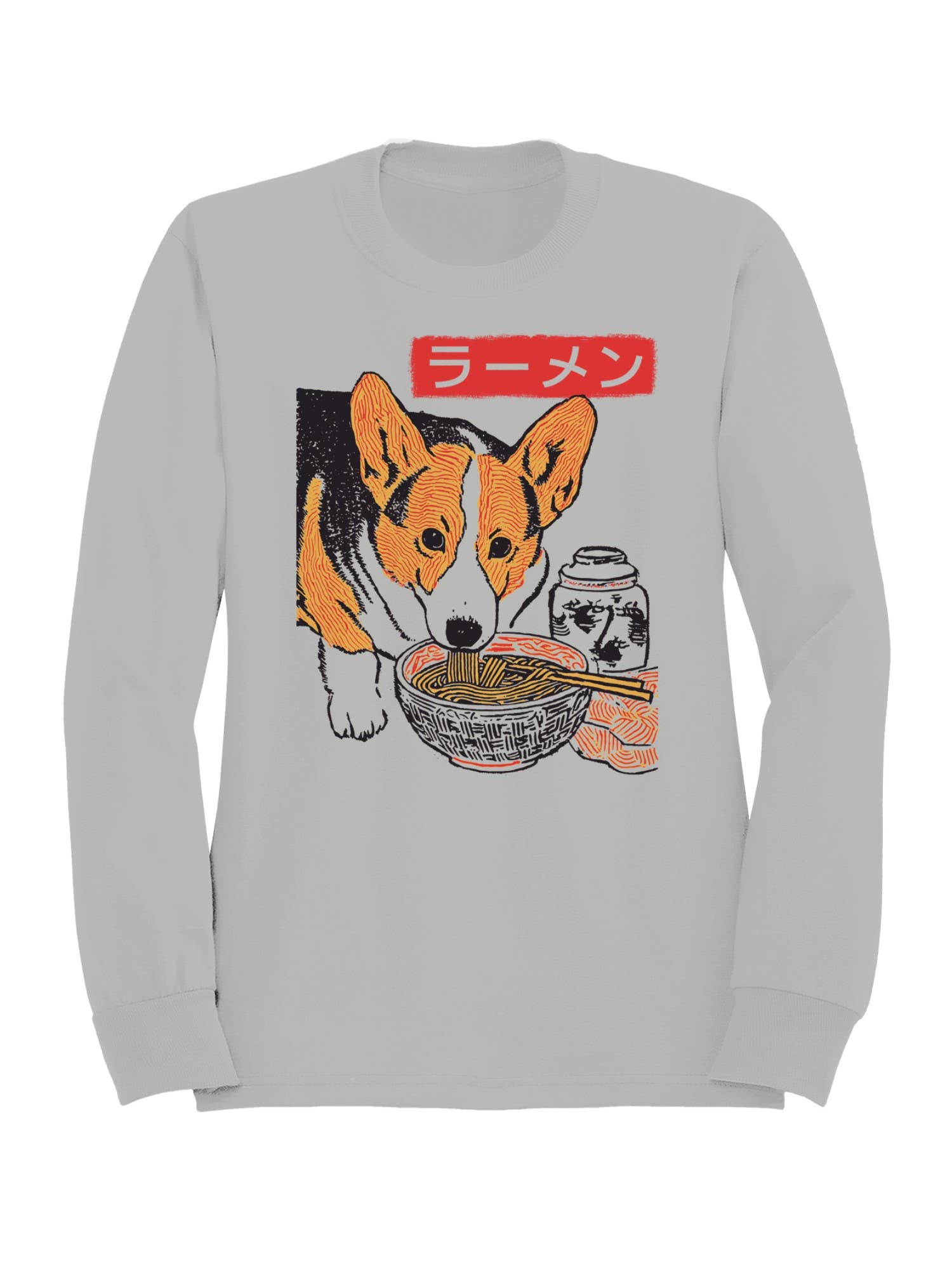 Corgi Ramen Delight Illustration Women's Sweatshirt