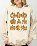 Retro Floral Pumpkins, Halloween, Fall, Autumn Sweatshirt