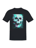 Glitch Skull Cyberpunk Art Men's T-Shirt