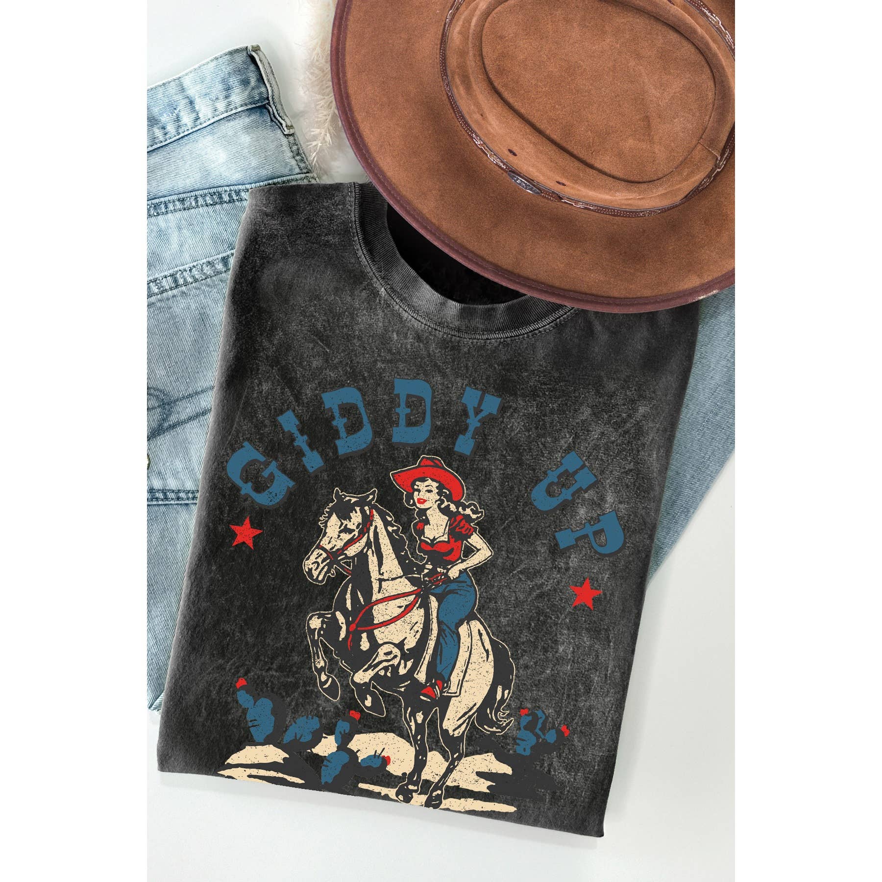 Giddy Up Cow Girl -  Mineral Wash