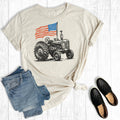 4th of July American Flag Tractor Graphic Tee